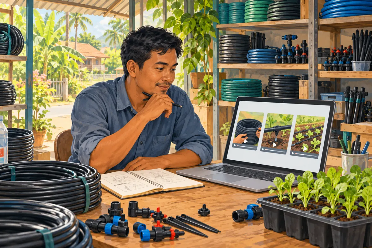 Which Demo Comes Next? A YouTube Playlist Workflow for Cambodian Irrigation Shops