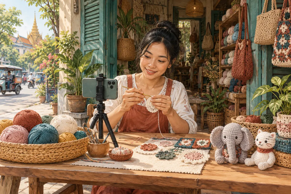 Can Buyers Keep the Stitch Guide? TikTok Download Decisions for Cambodian Crochet Shops