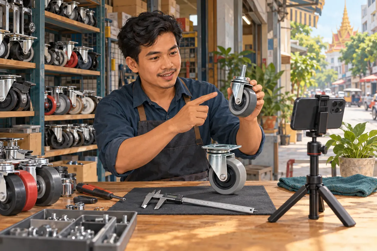 Wheel Diameter or Mounting Fit? YouTube Pinned Comments for Cambodian Caster Shops